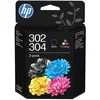 Image de Combo Pack Cartouches d'encre HP 302/304 Pack de 2 Noir pigmenté, Cyan, Magenta, Jaune