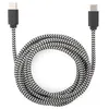 Image de Câble tressé Kikkerland USB Type C Noir et Blanc