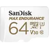Image de SANDISK endurance maximale (64 Go, microSDXC, U3, UHS-I), Carte mémoire, Blanc