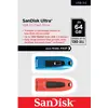 Image de SANDISK Ultra (2-Pack) (64 Go, USB-A), Clé USB, Rouge, Bleu