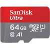 Image de SANDISK Carte MicroSDXC Ultra 140 Mo de 64 Go uniquement (64 Go, microSDXC, UHS-I), Carte mémoire, Gris, Rouge