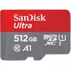 Image de SANDISK Carte MicroSDXC Ultra 150 Mo de 512 Go uniquement (512 Go, microSDXC, U1, UHS-I), Carte mémoire, Rouge, Gris