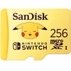 Image de Carte mémoire micro SD SanDisk Pokémon 256 Go Jaune pour Nintendo Switch
