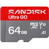 Image de SANDISK Ultra Go (64 Go, microSDXC, U1, UHS-I), Carte mémoire, Rouge, Gris