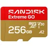 Image de SANDISK Extreme Go (256 Go, microSDXC, U3, UHS-I), Carte mémoire, Or, Rouge