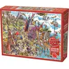 Image de Cobble Hill Puzzle 1000 pièces DoodleTown : Viking Village (1000 pièces)