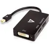 Image de V7 Mini DP To DP / Dvi / HDMI (Mini DP, 10 cm), Adaptateur données + vidéo, Noir