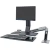 Image de Ergotron WORKFIT-A II, LD, 5" (Tables, 24", 9.10 kg), Support de moniteur, Noir