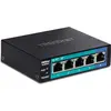 Image de Trendnet TE-GP051 Commutateur réseau non géré Gigabit Ethernet (10/100/1000) Power over Ethernet (PoE) Noir (5 ports), Switch réseau, Noir