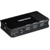 Image de Trendnet TK-U404, Commutateur KVM, Noir