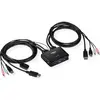 Image de Trendnet TK-220DPI Commutateur clavier/vidéo/souris (KVM) noir, Commutateur KVM, Noir