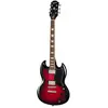 Image de Epiphone SG Tribute Plus Cherry Burst - guitare électrique (Guitare électrique, Acajou, Ivory Urite), Guitare, Rouge, Noir