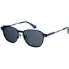 Image de Polaroid, Lunettes de soleil, lunettes de soleil 6119/G/CS cat. 3 carré acier inoxydable bleu