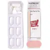 Image de ImPRESS, Nail art + faux ongles, Manucure sans colle blanc givré court (Ongles artificiels, Blanc)