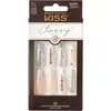 Image de KISS, Nail art + faux ongles, Adhésif pour ongles Classy Nails Premium - Sophisticated 30 pcs (Ongles artificiels, Argent, Beige, Blanc)