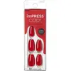 Image de KISS, Nail art + faux ongles, Ongles auto-adhésifs imPRESS Color MC Reddy or Not 30 pcs (L) (Ongles artificiels)