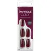 Image de KISS, Nail art + faux ongles, Self-adhesive nails imPRESS Color MC Winery in NYC 30 pcs (L) (Ongles artificiels, NEW YORK)