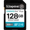 Image de Kingston Card Canvas Go Plus SDG4 (128 Go, SDXC, U3, UHS-I), Carte mémoire, Noir, Blanc, Bleu