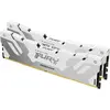 Image de Kingston 48GB 8000MT/s DDR5 CL38 DIMM Kit of 2 FURY Renegade White (2 x 24 Go, 8000 MHz, RAM DDR5, DIMM), Mémoire vive, Argent, Blanc