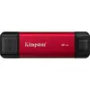 Image de Kingston 2TB Dual USB-A/C Portable SSD Up to 1050MB/s USB 3.2 Gen 2 (2 To), SSD externe, Rouge, Noir