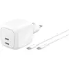 Image de Belkin Chargeur Mural Usb-c Dual Usb-c 67w Pd Pps + 2m Kabel Wch020kq2mwh-b6