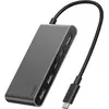 Image de Belkin CONNECT USB-C 5-in-1 mit Dual USB-C Ports,si. AVC022hqSGY (USB-C, 5 ports), Station d'accueil + hub USB, Noir, Argent, Gris