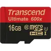 Image de Transcend microSDHC Ultimate 600x avec adaptateur (16 Go, microSDHC, U1, UHS-I), Carte mémoire, Noir