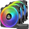 Image de Antec Prizm X 120 ARGB 3+C Boîtier d'ordinateur Air cooler 12 cm Noir 3 pièce(s) (120 mm, 3x), Ventilateur PC, Noir