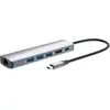 Image de Manhattan Station d'accueil 6 en 1 4K USB-C 1xHDMI 3xUSB 5 Gb/s (USB-C, 6 ports), Station d’accueil + hub USB, Argent
