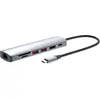 Image de Manhattan Station d'accueil 7 en 1 4K USB-C 1xHDMI 2xUSB 10Gb/s (USB-C, 7 ports), Station d’accueil + hub USB, Argent