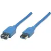 Image de Manhattan 322379 USB A/USB A, M/FM, USB 3.0 (2 m, USB 3.2 Gen 1, 4.50 W), Câble USB