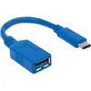Image de Manhattan USB 3.2, Gen1, type C mâle - type A femelle (0.15 m, USB 3.2 Gen 1, 36 W), Câble USB