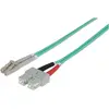 Image de Intellinet Câble de connexion FO LC/SC multimode OM3 aqua (CAT8.2, 2 m), Câble réseau