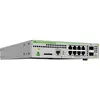 Image de Allied Telesis L2 + M 8 X TX GB POE+ 2 XCOMBO (10 ports), Switch réseau, Noir, Gris