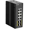 Image de D-Link Commutateur industriel géré L2 12 ports avec 8 ports 10/100/1000BaseTX et 4 ports 100/1000BaseSFP (12 ports), Switch réseau, Noir