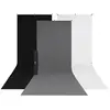 Image de Westcott X Drop 3 Pack Sweep Backdrop Kit (213.40 cm, 370 cm), Fond de studio, Noir, Gris, Blanc