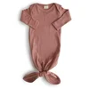 Image de Mushie Robe de Bébé Noeud Côtelé - Cèdre