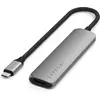 Image de Satechi Slim 4 Multiport Hub Space Grey (USB-C, 4 ports), Station d’accueil + hub USB, Gris