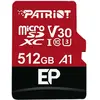 Image de Patriot EP V30 Speicherkarte MicroSDXC (512 Go, microSDXC, U3, UHS-I), Carte mémoire, Rouge, Noir