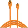 Image de Tether Tools TetherPro HDMI Mini zu HDMI 2.0, 4.6 m Orange (4.60 m), Câble vidéo, Orange