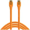Image de Tether Tools TetherPro HDMI 2.0 zu HDMI 2.0, 4.6 m Orange (4.60 m), Câble vidéo, Noir