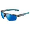 Image de Bollé, Unisexe, Lunettes de sport, Victus Pro S3 (Bleu, Gris transparent), Transparent, Gris, Bleu