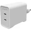 Image de Zagg mophie Netzteil GaN 70W 2x USB-C 2026 weiss (70 W, 2 ports), Chargeur USB, Blanc
