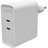 Image de mophie Adaptateur Secteur USB-C PD 100W (100 W, 2 ports), Chargeur USB, Blanc