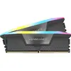 Image de Corsair VENGEANCE RGB DDR5 6000MT/s 32GB (2 x 16GB, 6000 MHz, RAM DDR5, DIMM), Mémoire vive, Gris