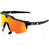 Image de 100%, Unisexe, Lunettes de sport, Speedcraft Air (Soft Tact Black, Miroir HiPer Red Multilayer Mirror), Noir