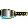 Image de 100%, Unisexe, Lunettes de sport, Racecraft 2 (Beige, Noir, Argent), Jaune, Noir