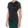 Image de 100% Ridecamp Dames fietsshirt met korte mouwen, zwart-groen, afmeting XL voor vrouw