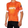 Image de 100% Exceeda Fietsshirt met korte mouwen, wit-oranje, afmeting S voor man