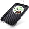 Image de Nutrichef, Plat à barbecue, 50cm x 33cm Stovetop Grill Pan Double Burner Hard Anodized Nonstick Grill Griddle